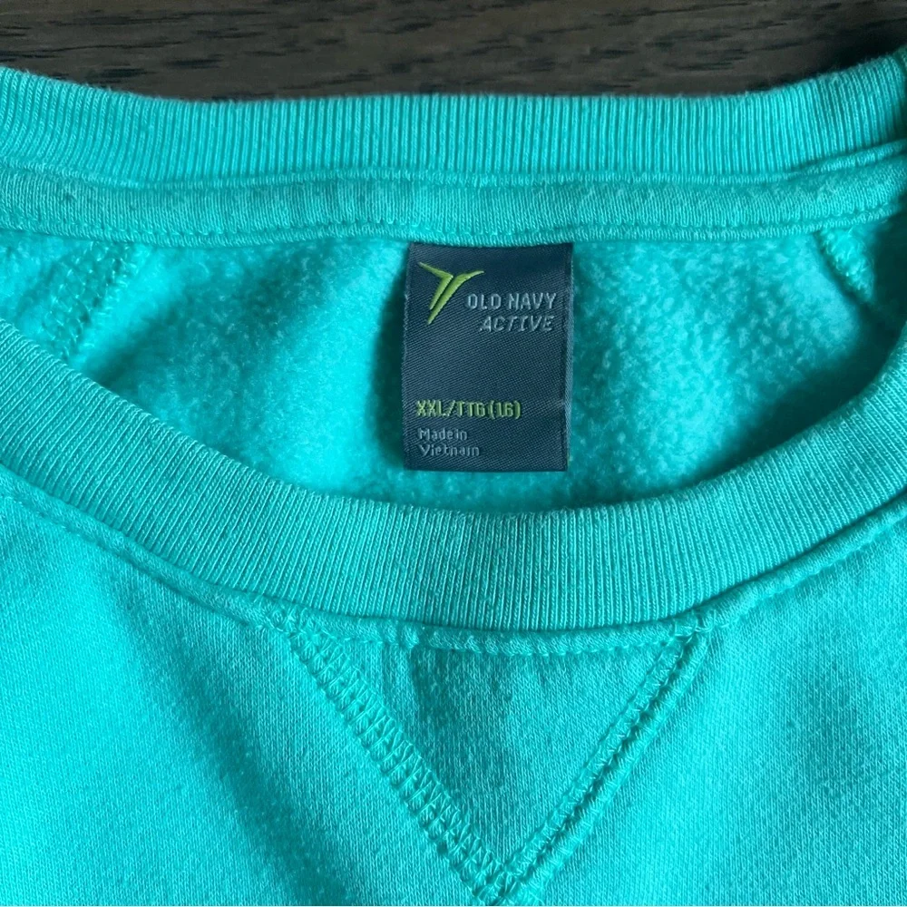 Old Navy Active Teal Sweatshirt - Picture 3 of 3